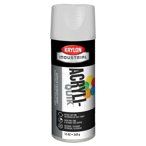 Laque industrielle Acryli-Quik, Blanc, Brillant, 12 oz, Canette a&eacute;rosol GTA Hardware Inc