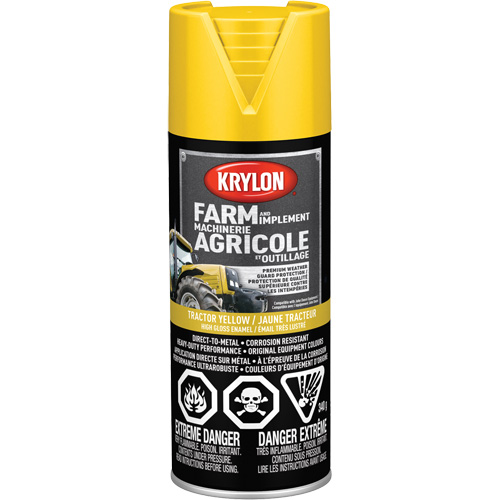 Peinture en a&eacute;rosol pour la ferme et l'&eacute;quipement, Jaune John Deere, Tr&egrave;s brillant, 12 oz, Canette a&eacute;rosol GTA Hardware Inc