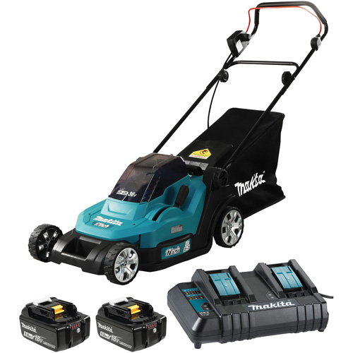 Ensemble de tondeuse LXT 36 V 5,0 Ah, Pouss&eacute;e, &agrave; pile, Largeur de coupe 17" GTA Hardware Inc