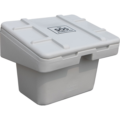 Salt Sand Container SOS, With Hasp, 30" x 24" x 24", 5.5 cu. Ft., Grey GTA Hardware Inc