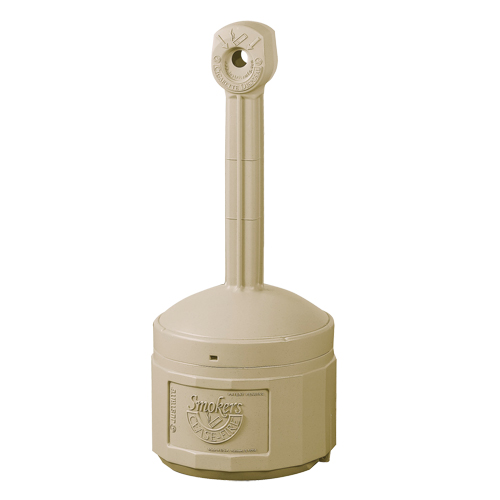 Smokers Cease-Fire&reg; Cigarette Butt Receptacle, Free-Standing, Plastic, 4 US gal. Capacity, 38-1/2" Height GTA Hardware Inc