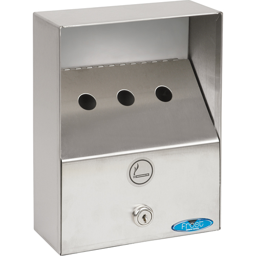 Cendriers, Montage mural, Acier inoxydable, Capacit&eacute; 1 litre, Hauteur 9" GTA Hardware Inc