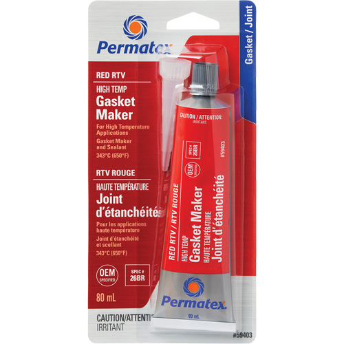 Hi-Temp Red RTV Gasket Maker, Tube, Red GTA Hardware Inc