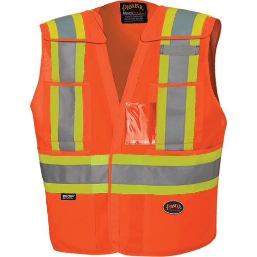 6930 Veste de s&eacute;curit&eacute; d&eacute;tachable &agrave; &eacute;paules tombantes, Orange haute visibilit&eacute;, Grand/T-Grand, Polyester GTA Hardware Inc
