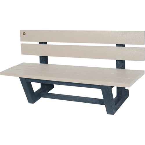 Bancs de parc d'ext&eacute;rieur, Plastique recycl&eacute;, 60" lo x 22-13/16" la x 29-13/16" h, Sable GTA Hardware Inc