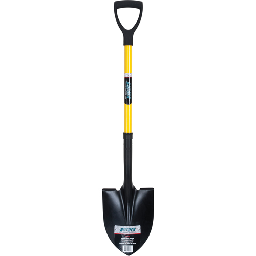 Round Point Shovels, Tempered Steel Blade, Fibreglass, D-Grip Handle GTA Hardware Inc