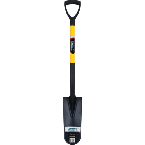 Drain Spade Shovels, Tempered Steel, 16" x 6" Blade, 28-1/2" L, D-Grip Handle GTA Hardware Inc
