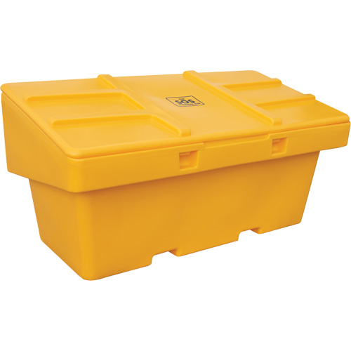 Contenants pour sel & sable SOS, Avec Moraillon, 72" x 36" x 36", 36 pi³, Jaune GTA Hardware Inc