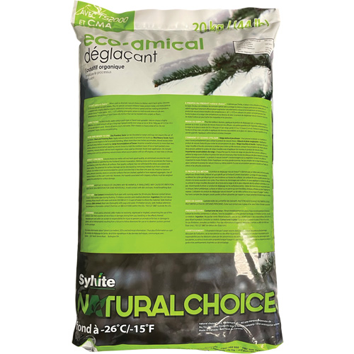 Produits de d&eacute;glaçage Natural Choice, Sac, 44 lb(20 kg), Point de fonte -26°C (-14,8°F) GTA Hardware Inc