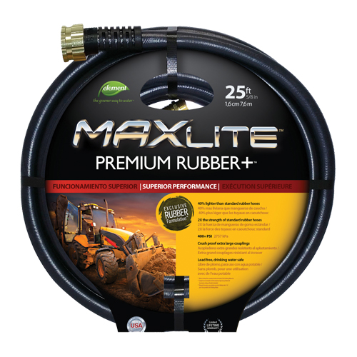Commercial Duty Hoses, Rubber, 5/8" dia. x 25' GTA Hardware Inc