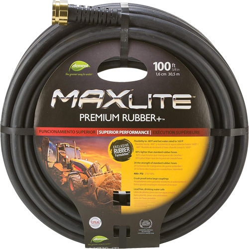 Boyaux pour usage commercial, Caoutchouc, 5/8" dia x 100' GTA Hardware Inc