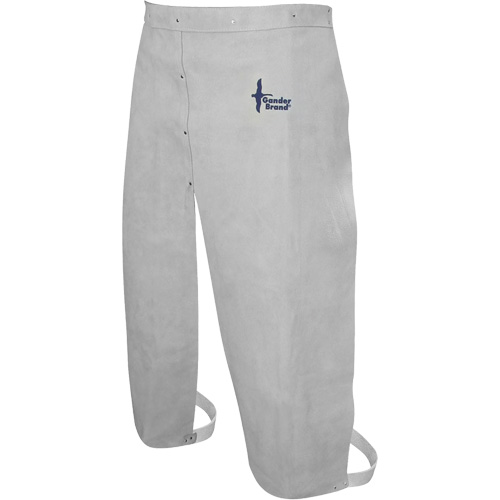 Tablier de soudage en cuir, Taille &agrave; jambes fendues, 32" lo, Gris perle GTA Hardware Inc
