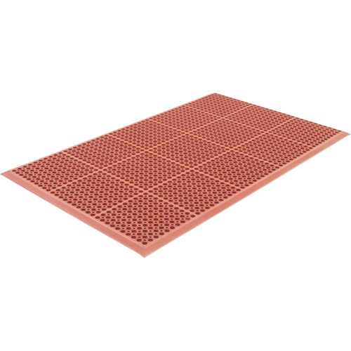 Tapis de s&eacute;rie Competitor, &agrave; fentes, 3' x 5' x 7/8", Orange, Caoutchouc naturel GTA Hardware Inc