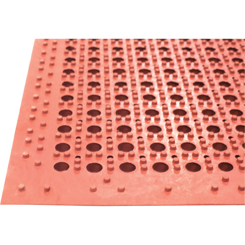 Tapis de s&eacute;rie Competitor, &agrave; fentes, 3' x 5' x 7/8", Orange, Caoutchouc naturel GTA Hardware Inc