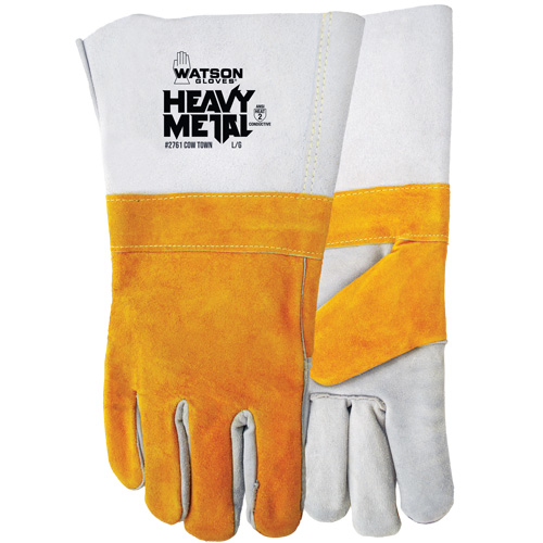Cow Town Flame-Resistant Gloves, Split Cowhide, Size Large GTA Hardware Inc