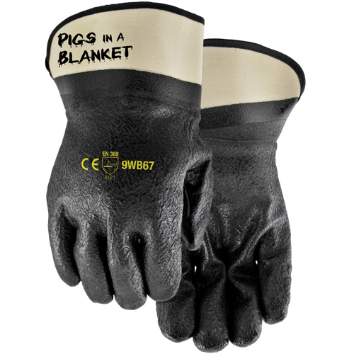 Pigs in a Blanket Coated Gloves, One Size, PVC/Nitrile Coating GTA Hardware Inc