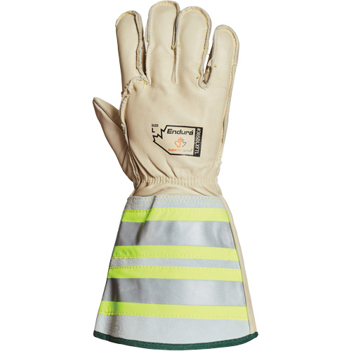 Endura&reg; Deluxe Winter Lineman Gloves with 6" Reflective Cuff, Large, Horsehide Palm, Fleece Inner Lining GTA Hardware Inc