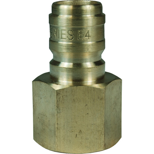 Bouchon d'interconnecteur &agrave; passage direct DQC de s&eacute;rie E, Laiton, 3/4", NPTF femelle, 1700 PSI GTA Hardware Inc