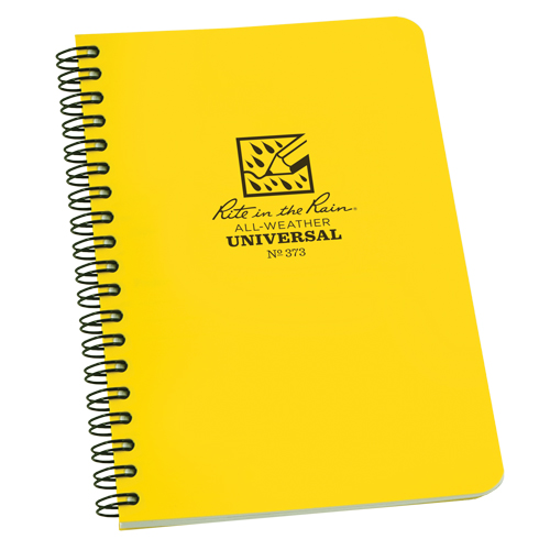 Carnet de notes de poche &agrave; spirale lat&eacute;rale, Couverture souple, Jaune, 64 Pages, 4-5/8" , 7"  GTA Hardware Inc