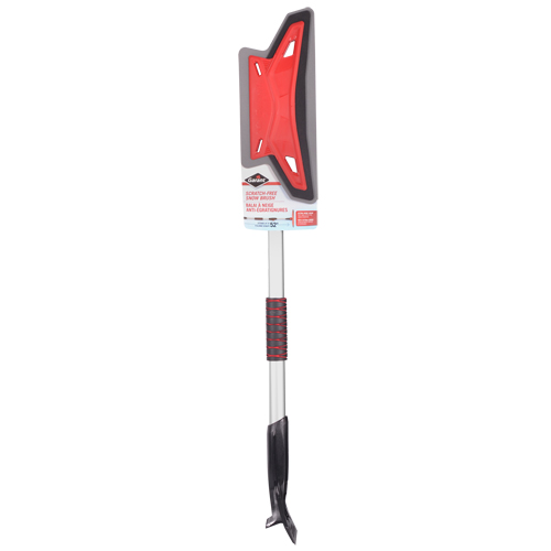 Balai &agrave; neige anti&eacute;gratignures, T&eacute;lescopique, lame Mousse de CAV/E, 52" Longueur, Rouge GTA Hardware Inc