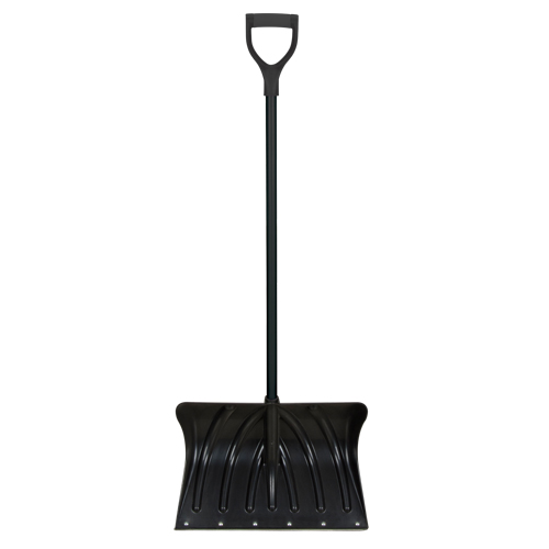 Poly Snow Shovel with Steel Wear Strip, Polypropylene Blade, 19-3/4" Wide, D-Grip Handle, Wearstrip Included GTA Hardware Inc