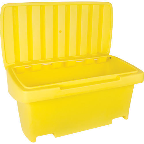 Contenant de rangement robuste pour l'ext&eacute;rieure pour sel et sable, 24" x 48" x 24", 10 pi³, Jaune GTA Hardware Inc