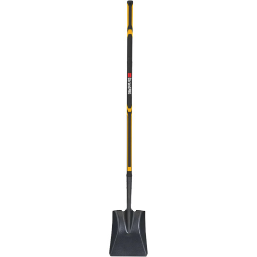 Pro Square Point Shovel, Fibreglass, Tempered Steel Blade, Straight Handle, 48" Long GTA Hardware Inc