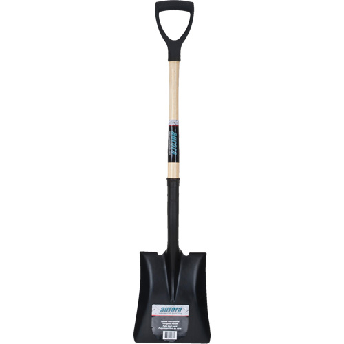 Square Point Shovel, Hardwood, Tempered Steel Blade, D-Grip Handle, 29" Long GTA Hardware Inc
