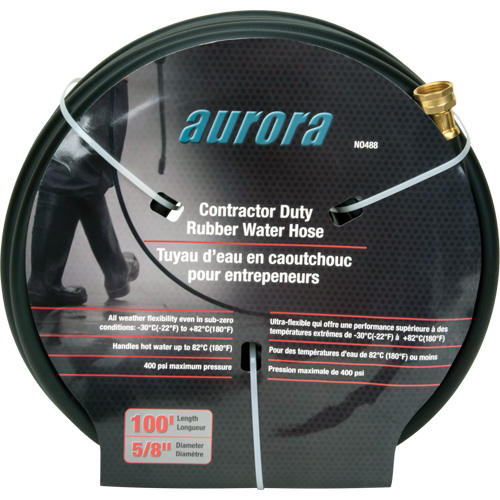 Tuyau en caoutchouc de calibre entrepreneur, Caoutchouc, 5/8" dia x 100' GTA Hardware Inc