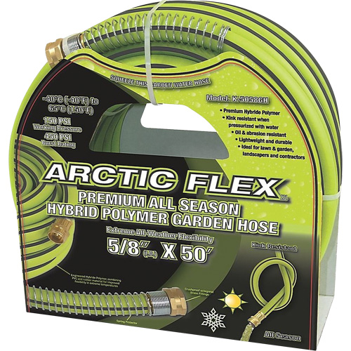 Boyau d'arrosage de premi&egrave;re qualit&eacute; en polym&egrave;re hybride, PVC/Caoutchouc, 5/8" dia x 50' GTA Hardware Inc