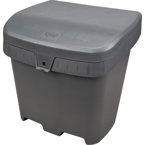 Bacs d'entreposage pour sel & sable, Avec Moraillon, 21" x 27" x 26", 4,24 pi³, Gris GTA Hardware Inc