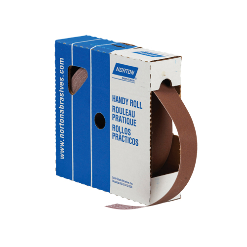 Rouleau de feuille &agrave; poncer pratique, Oxyde d'aluminium, 3" la x 150' lo, Grain P80 GTA Hardware Inc
