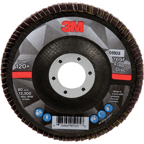 769F Quick Change Flap Disc, 4-1/2" x 7/8", Type 29, 120+ Grit, Ceramic GTA Hardware Inc