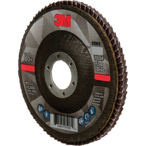 769F Quick Change Flap Disc, 4-1/2" x 7/8", Type 27, 80+ Grit, Ceramic GTA Hardware Inc