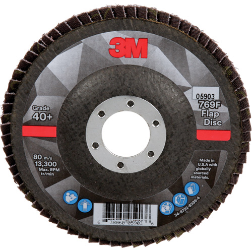 769F Quick Change Flap Disc, 4-1/2" x 7/8", Type 27, 40+ Grit, Ceramic GTA Hardware Inc
