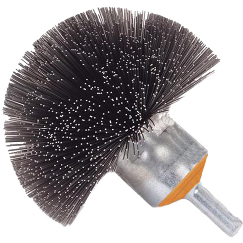 Brosse sph&eacute;rique mont&eacute;e &agrave; fils cr&ecirc;p&eacute;s, 1-1/2", Fils 0,008", Tige 1/4" GTA Hardware Inc