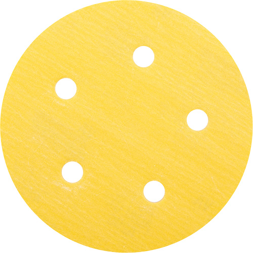 Gold Reserve A296 Paper H&L Vacuum Disc, 5" Dia., 320 Grit, Aluminum Oxide, C-Weight GTA Hardware Inc