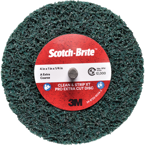 Scotch-Brite Clean and Strip XT Pro Extra Cut Disc XC-DC, 4" Dia., Extra Coarse Grit, Aluminum Oxide GTA Hardware Inc