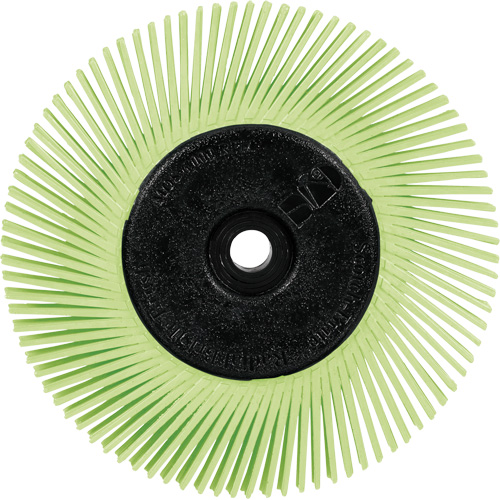 Brosse radiale en soies de pr&eacute;cision type A PN-RB avec adaptateur Scotch-Brite , C&eacute;ramique, Grain 50+, 6" dia. GTA Hardware Inc