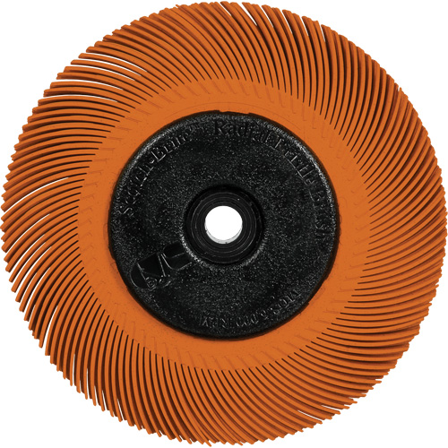 Scotch-Brite Type C Precision Radial Bristle Brush PN-RB with Flange, Ceramic, 80+ Grit, 7-5/8" Dia. GTA Hardware Inc