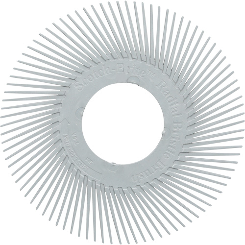Brosse radiale en soies de pr&eacute;cision type A PN-RB sans adaptateur Scotch-Brite , C&eacute;ramique, Grain 120+, 6" dia. GTA Hardware Inc
