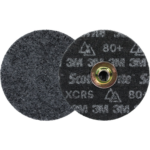 Meule &agrave; changement rapide Scotch-Brite &agrave; usage intensif pour le conditionnement de surface de pr&eacute;cision, HD- DN, 5" dia., Grain 80+, C&eacute;ramique GTA Hardware Inc