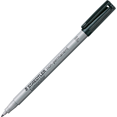 Lumocolor&reg; Non Permanent Fine Tip Black Marker, Black, Fine Tip GTA Hardware Inc