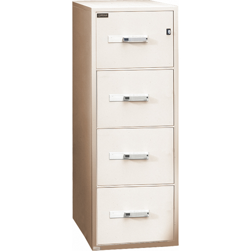Classeurs &agrave; l'&eacute;preuve du feu, Acier, 4 tiroirs, 19-3/4" la x 31" p x 54" h, Beige GTA Hardware Inc