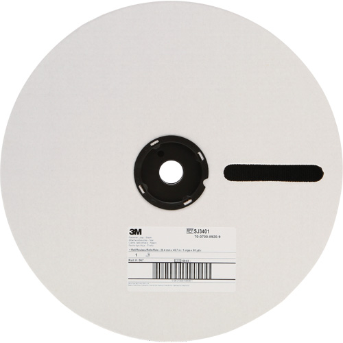 Fastener, Loop, 50 yds x 5/8", Adhesive, Black GTA Hardware Inc