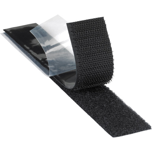 Plasticizer Resistant Fastener, Loop, 50 yds x 2", Adhesive, Black GTA Hardware Inc