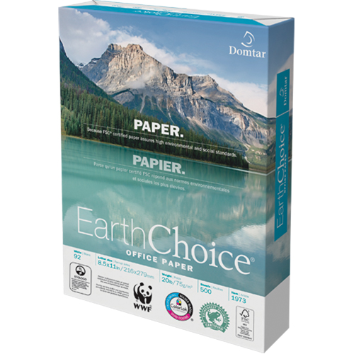 EarthChoice&reg; Office Paper, FSC, 8-1/2" x 11", 20 lbs., White GTA Hardware Inc