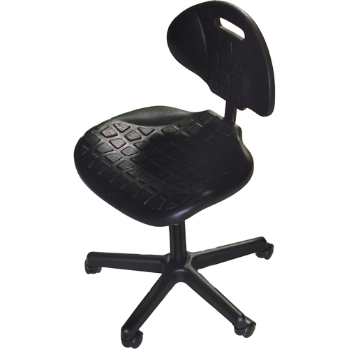 Heavy-Duty Ergonomic Seating, Polyurethane, Black, 250 lbs. Capacity GTA Hardware Inc