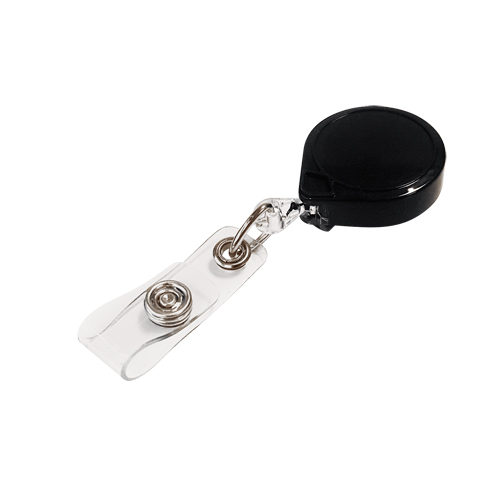 Retractable Mini-Bak&reg; ID Badge Holders, Plastic, 36" Cable, Belt Clip Attachment GTA Hardware Inc