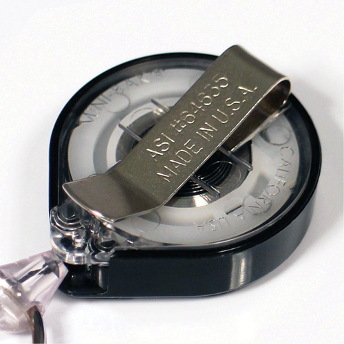 Retractable Mini-Bak&reg; ID Badge Holders, Plastic, 36" Cable, Belt Clip Attachment GTA Hardware Inc